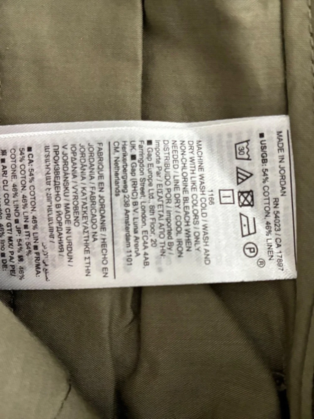 Banana Republic Olive Green Cotton/Linen blend trouser pants Size 4